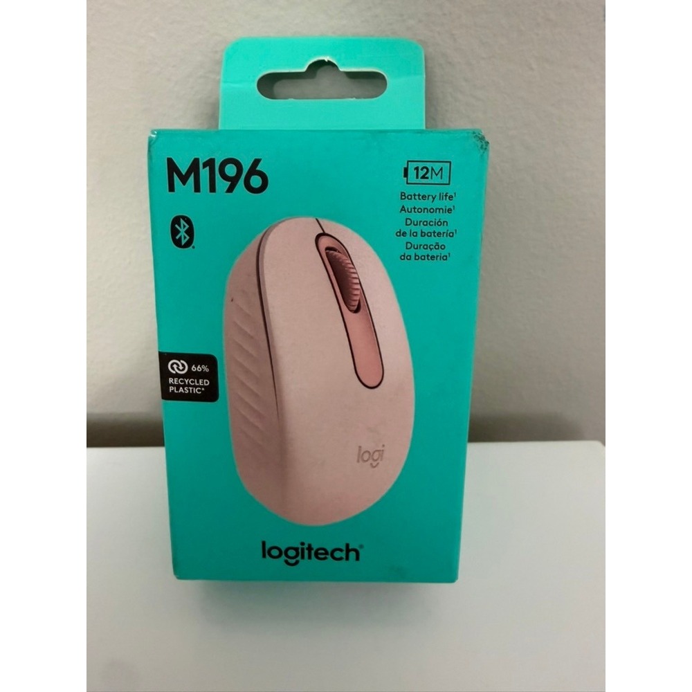 Logitech M196 Bluetooth Mouse Unisex OS Rose Pink Wireless NWT